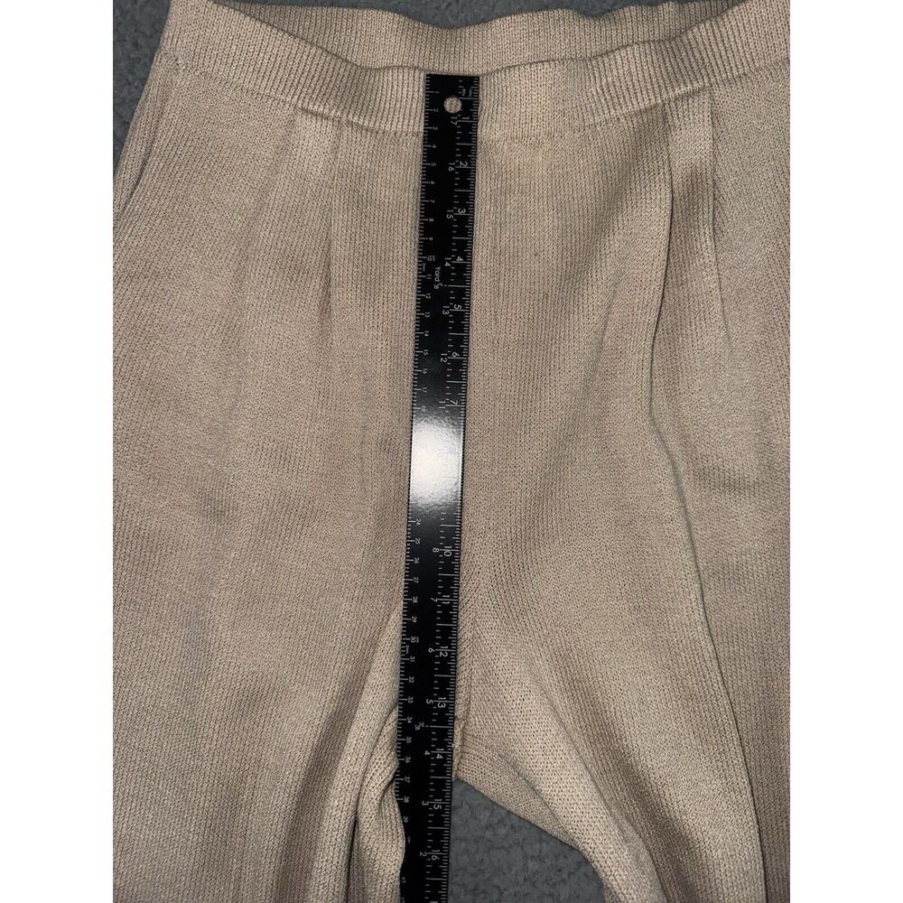 St John Pants Women 8 Pull On Pleated Front Straight Leg Heavy‎ Knit High Rise - Picture 4 of 14